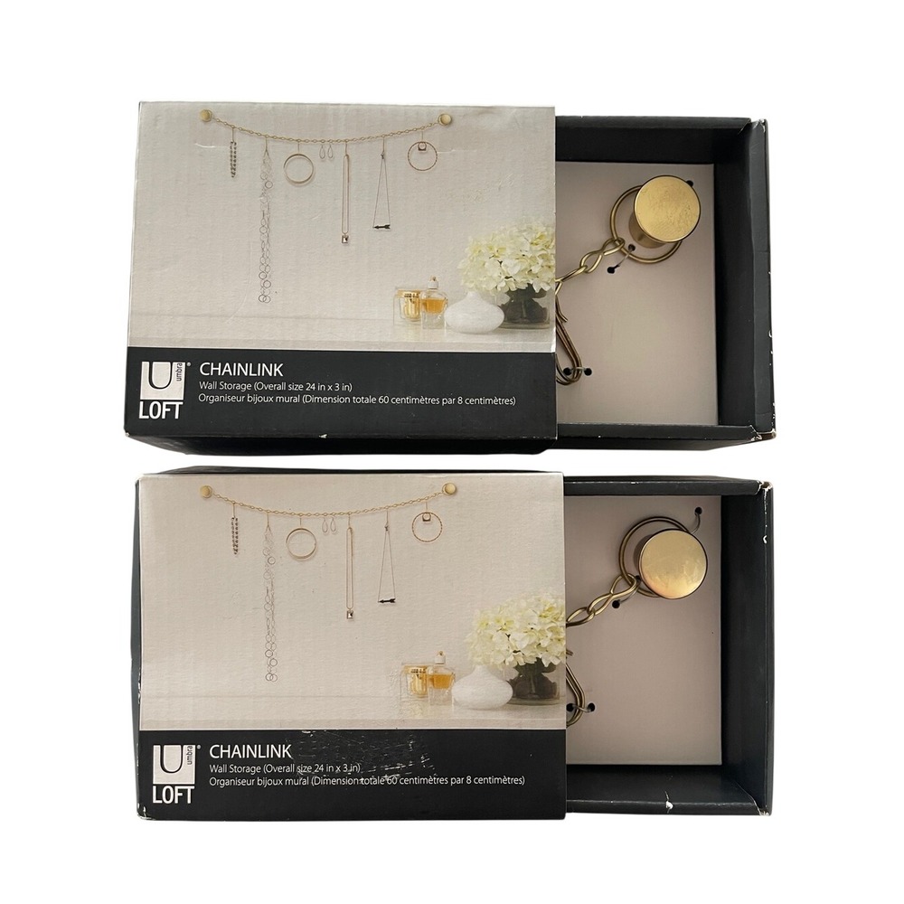 Umbra Loft Chainlink Wall Jewelry Storage Set NEW